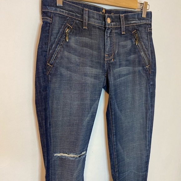 7 for all Mankind low rise ankle zip jeans - Picture 5 of 8